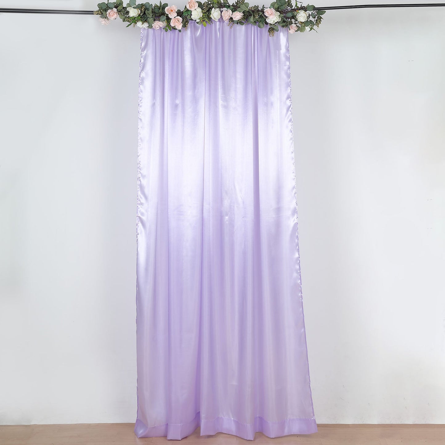 8ftx10ft lavender lilac satin event curtain drapes backdrop panel