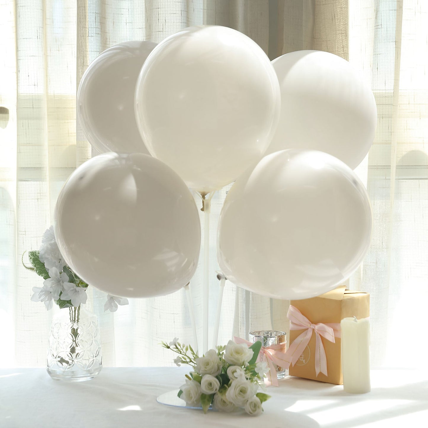 Pack of 25 Matte Pastel Beige Air & Helium Latex Balloons 12 Inch