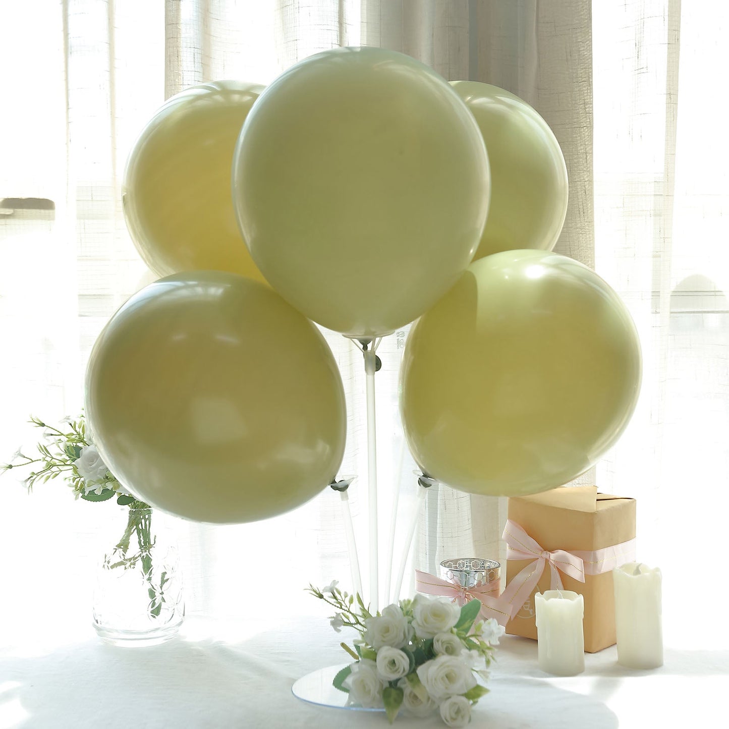 Pack of 25 Matte Pastel Olive Green Air & Helium Latex Balloons 12 Inch