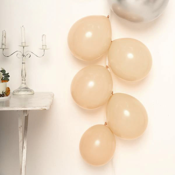25 Pack | 12inch Matte Pastel Peach Helium or Air Latex Party Balloons