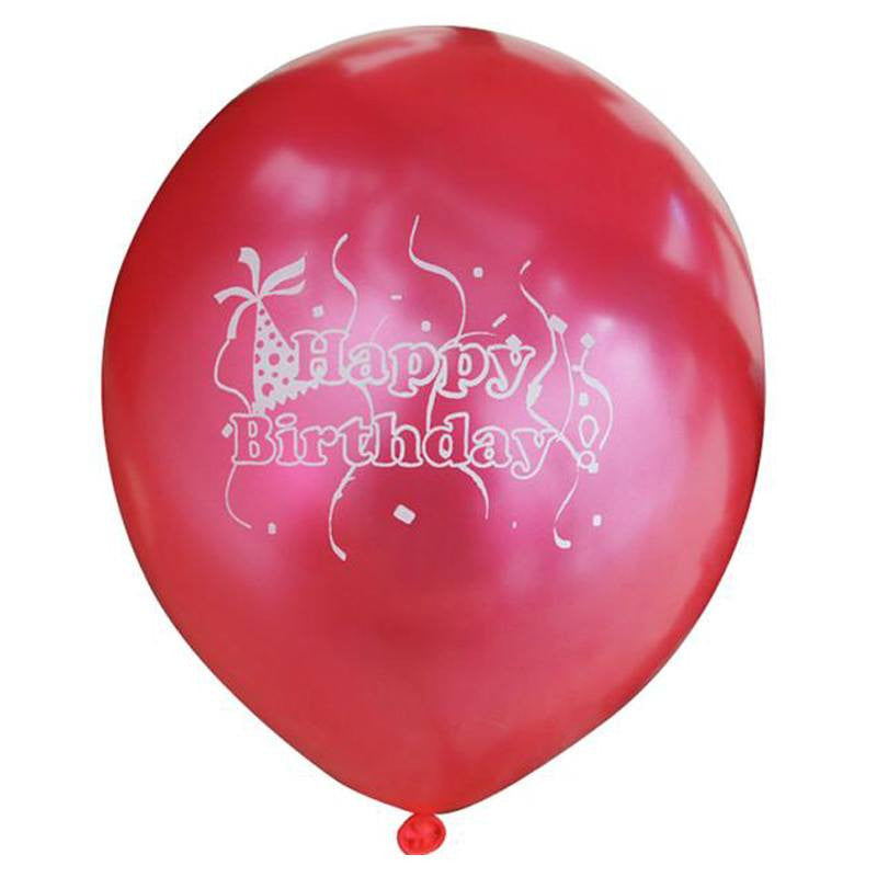 25 Pack | 12inch Shiny Pearl Red Latex Helium, Air or Water Balloons#whtbkgd