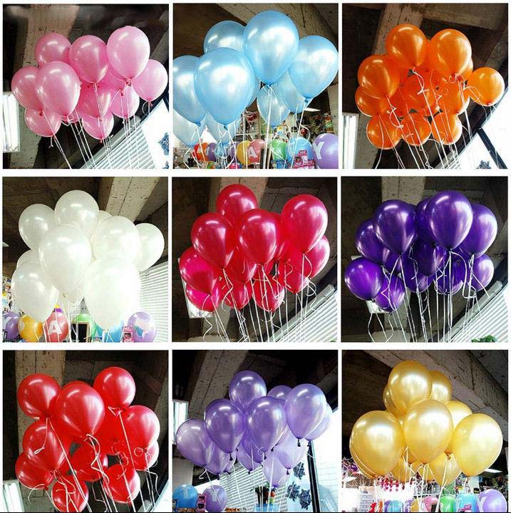 12" Shiny Pearl Silver Latex Balloons - 25 Pack