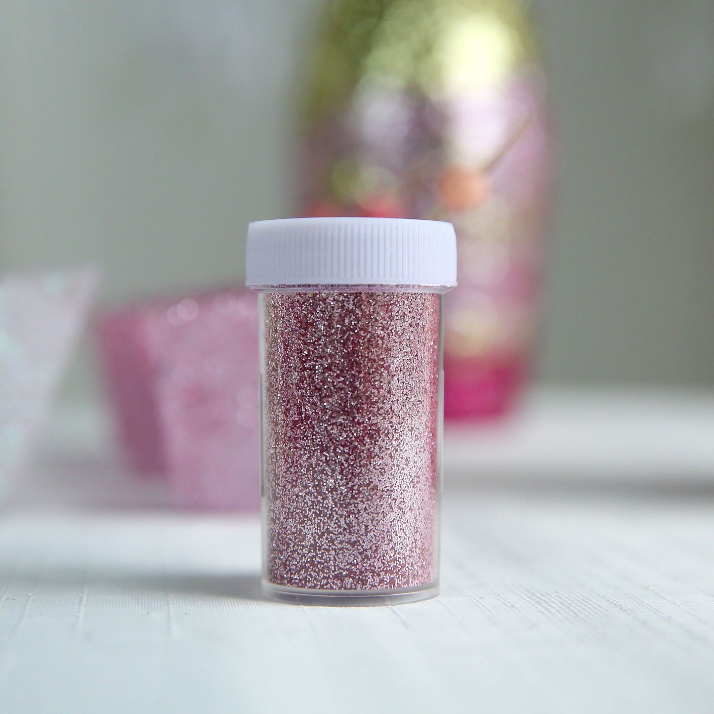 Metallic Pink Extra Fine 23 Gram Bottle Glitter Powder
