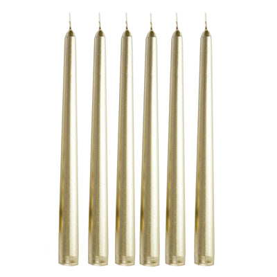 Sophisticated Glow with Metallic Gold Taper Candles Sophisticated Glow with Metallic Gold Taper Candles