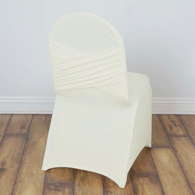 Elegant Design of the Ivory Madrid Spandex Chair Cover Elegant Design of the Ivory Madrid Spandex Chair Cover