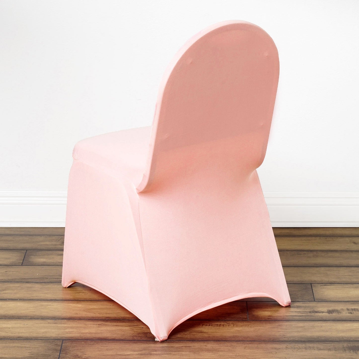 Blush Spandex Stretch Fitted Banquet Chair Cover - 160 GSM