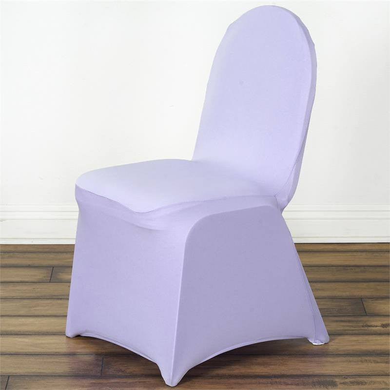 Lavender Lilac Spandex Stretch Fitted Banquet Chair Cover - 160 GSM