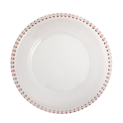Elegant Design of Beaded Rim Charger Plates Elegant Design of Beaded Rim Charger Plates