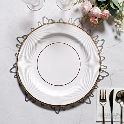 Eco-Friendly Elegance with Sunray White Charger Plates Eco-Friendly Elegance with Sunray White Charger Plates