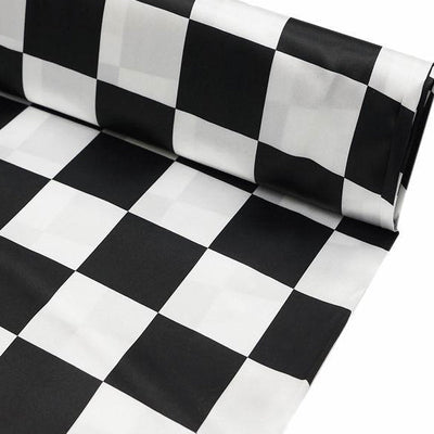 Elegant Ambiance with Checkered Satin Fabric Elegant Ambiance with Checkered Satin Fabric
