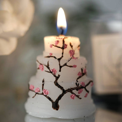 Quality and Craftsmanship of Cherry Blossom Wedding Cake Candle Favors Quality and Craftsmanship of Cherry Blossom Wedding Cake Candle Favors