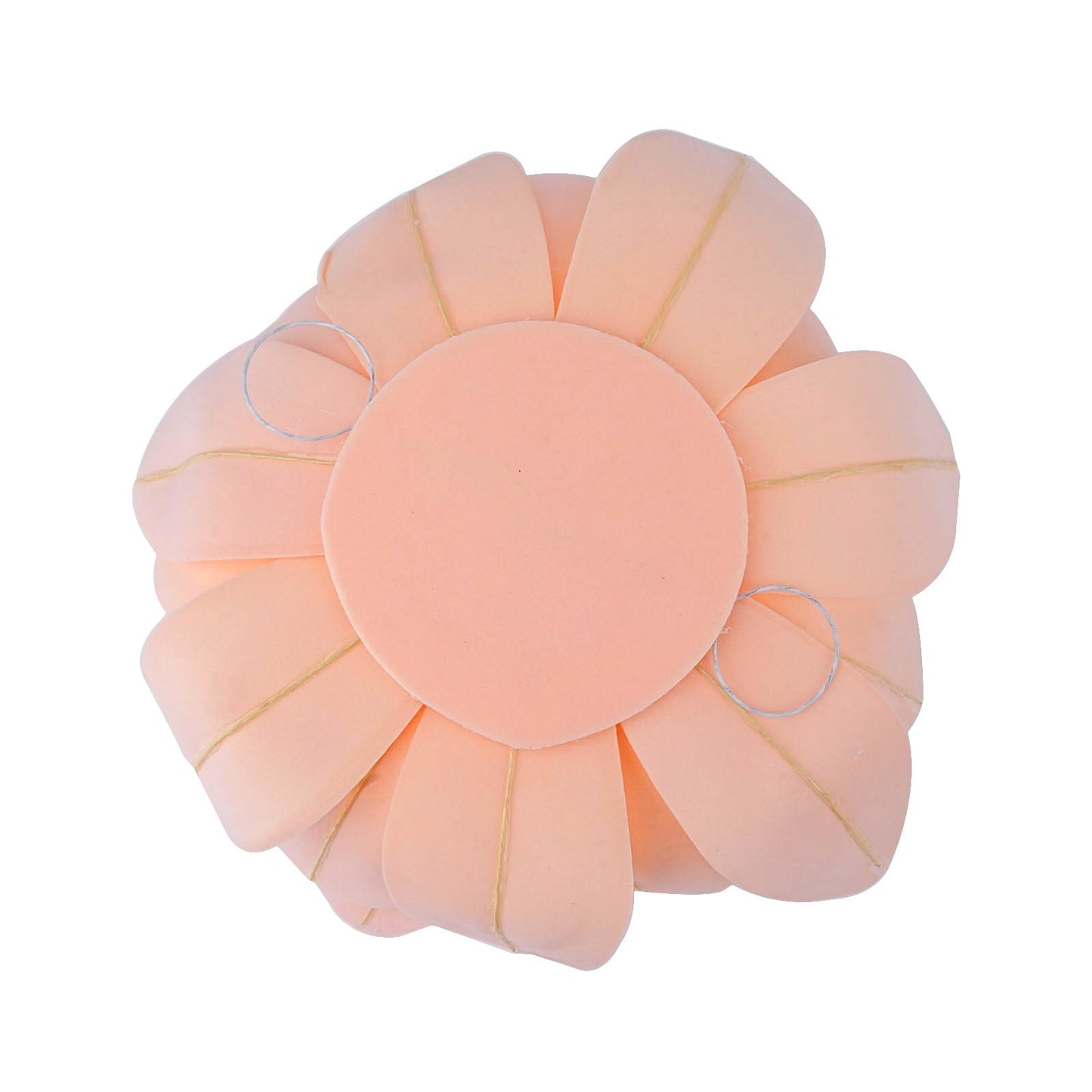 Blush soft foam daisy flower head for crafts, 12 inches.