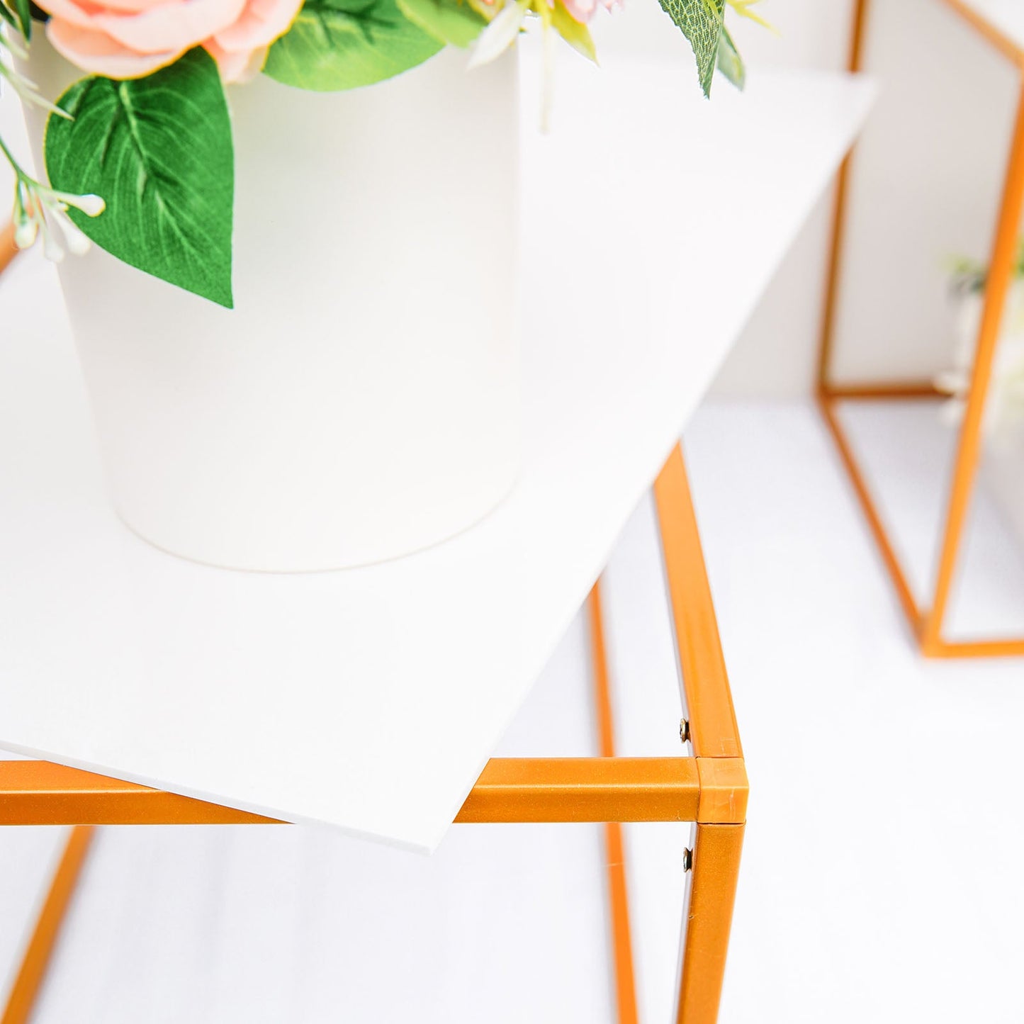 Set of 4 White Rectangular Side Plates Acrylic Plexiglass Sheets DIY with Protective Film