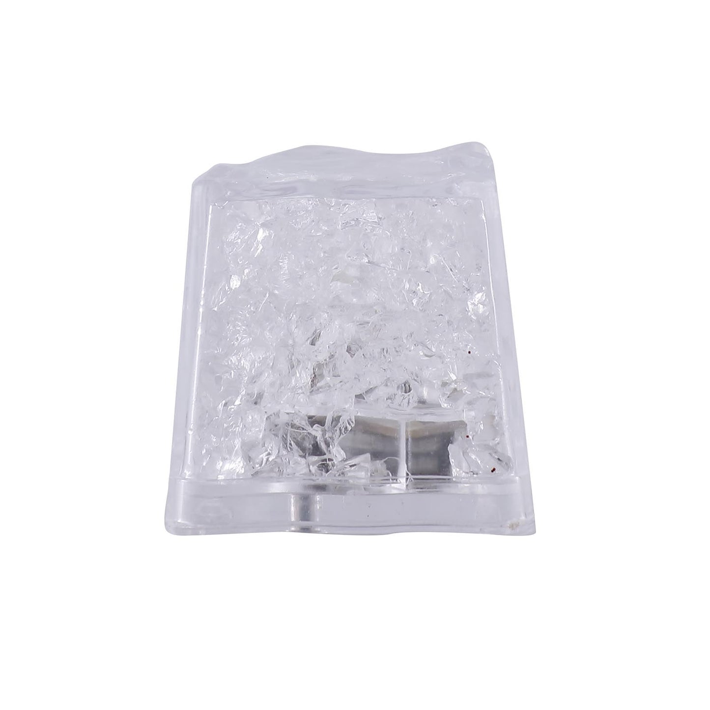 Clear multicolor light-up LED submersible ice cubes in a waterproof design.