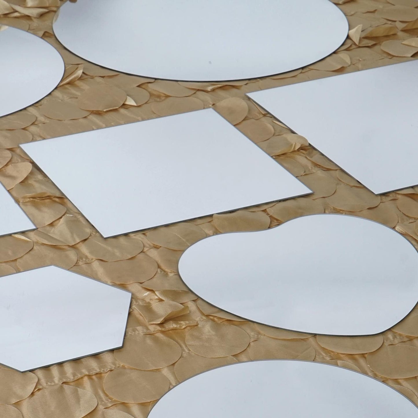 10" Round Glass Mirror Centerpiece - Silver Decor, 6 Pack