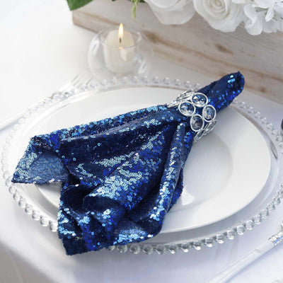 Luxurious Design of Navy Sequin Napkin Luxurious Design of Navy Sequin Napkin