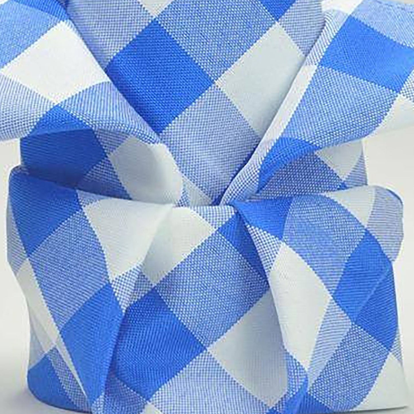 5 Pack | Blue/White Buffalo Plaid Cloth Dinner Napkins, Gingham Style | 15x15Inch