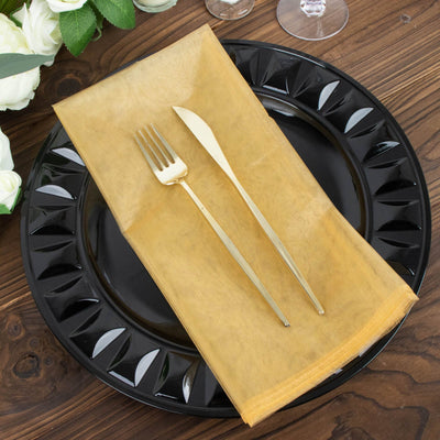 Versatile Use of Gold Sheer Organza Napkins Versatile Use of Gold Sheer Organza Napkins