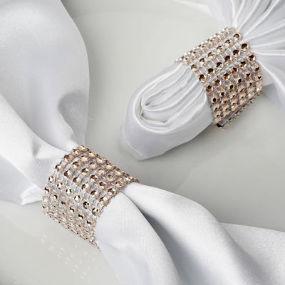 Glamorous Design of Champagne Diamond Rhinestone Napkin Rings Glamorous Design of Champagne Diamond Rhinestone Napkin Rings