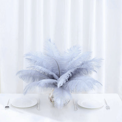 Elevate Your Centerpieces with Dusty Blue Feathers Elevate Your Centerpieces with Dusty Blue Feathers