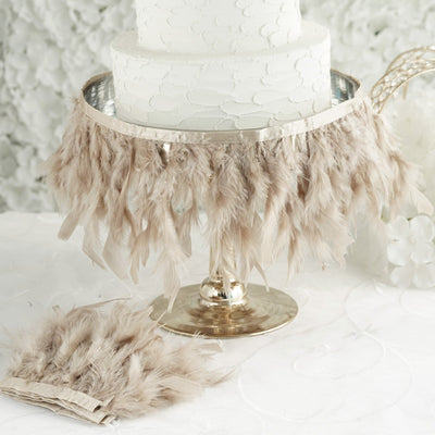 Whimsical Elegance with Natural Turkey Feather Fringe Trim Whimsical Elegance with Natural Turkey Feather Fringe Trim