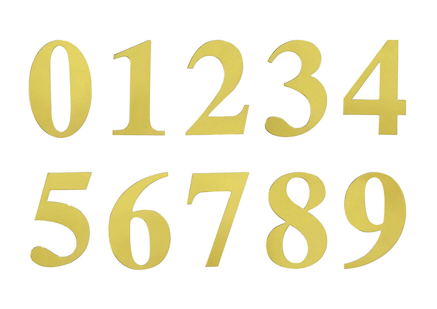 4 Pack - 5" Gold Large 0-9 Number Stickers Banner, Custom Milestone Age And Date Stick On Numbers - 9