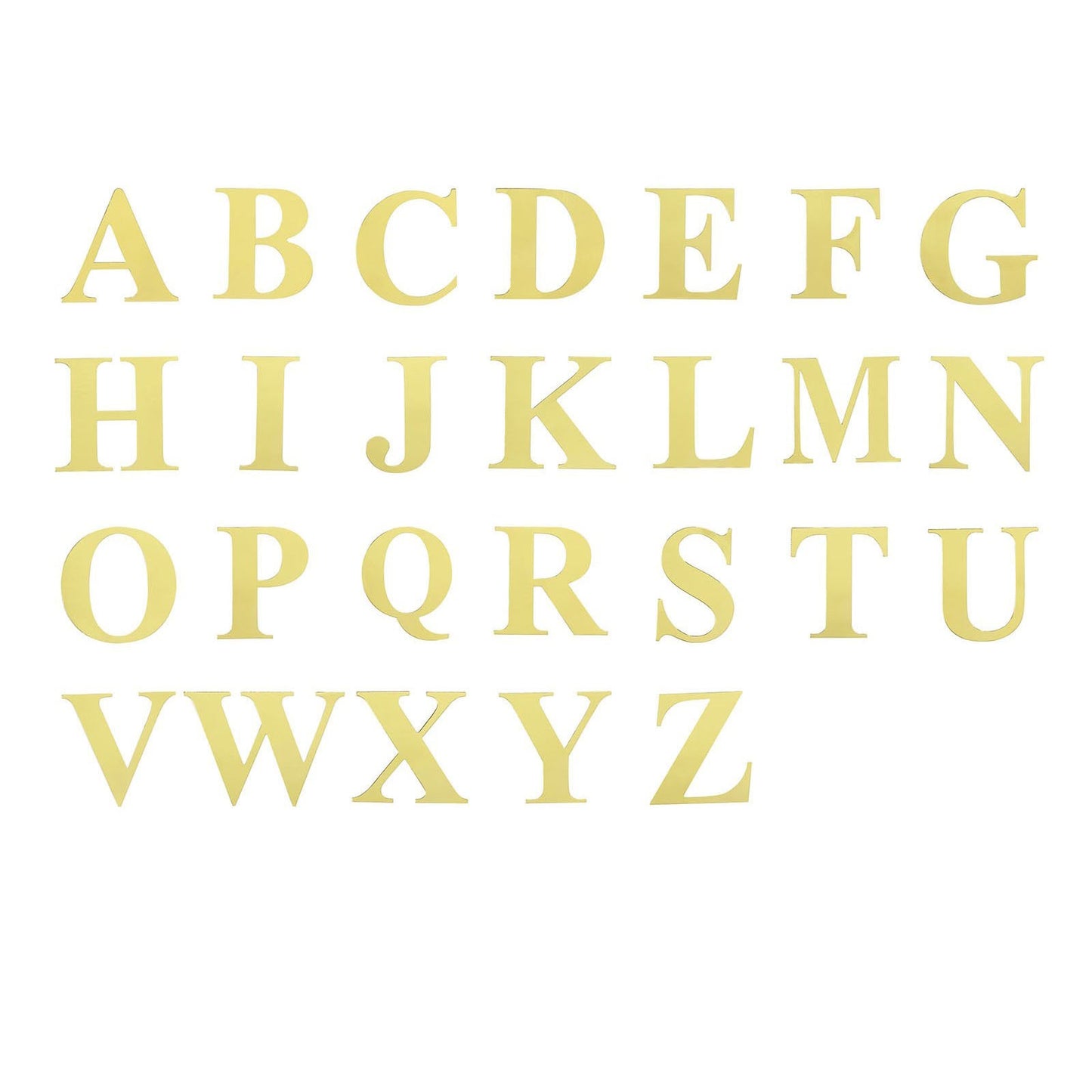 4 Pack - 5" Metallic Gold Alphabet Stickers Banner, Customizable Stick on Gold Letters & Numbers