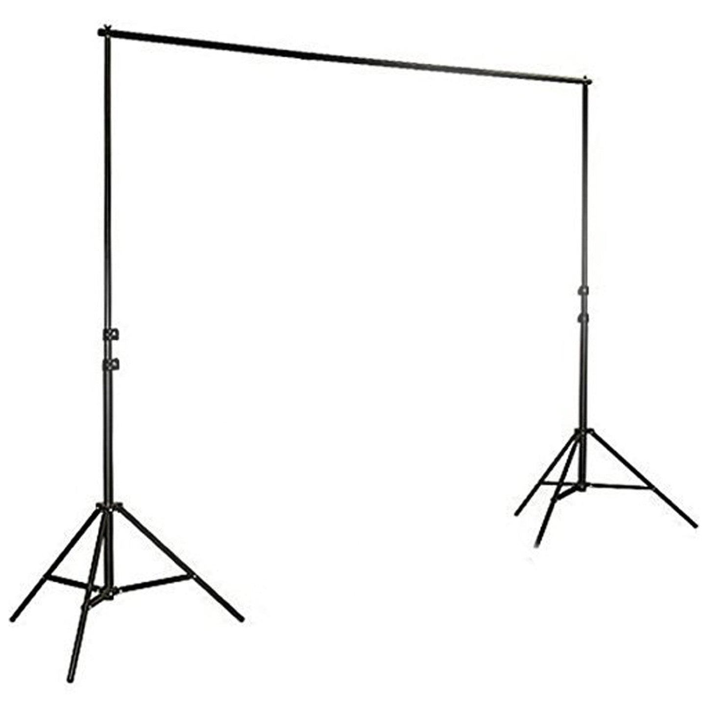 Black backdrop support stand for photography and video production.