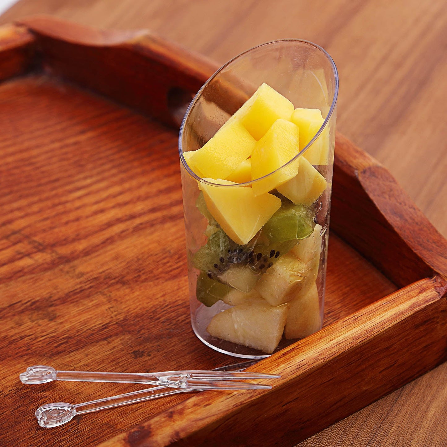 Plastic 3 oz Diminutive Flasket Appetizer Cups In Clear 24 Pack