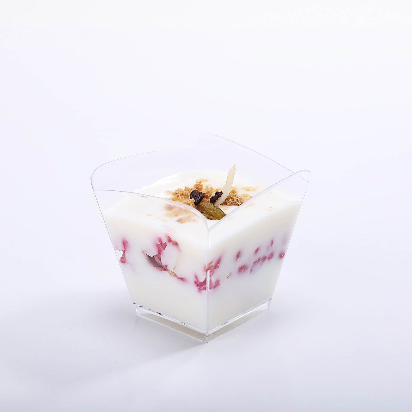Pack Of 12 Clear Square Plastic 3 oz Dessert Cups Disposable