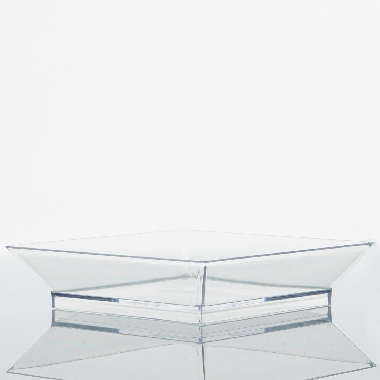 Sleek Square 4 Inch Clear Plastic Disposable Dessert Plates 10 Pack