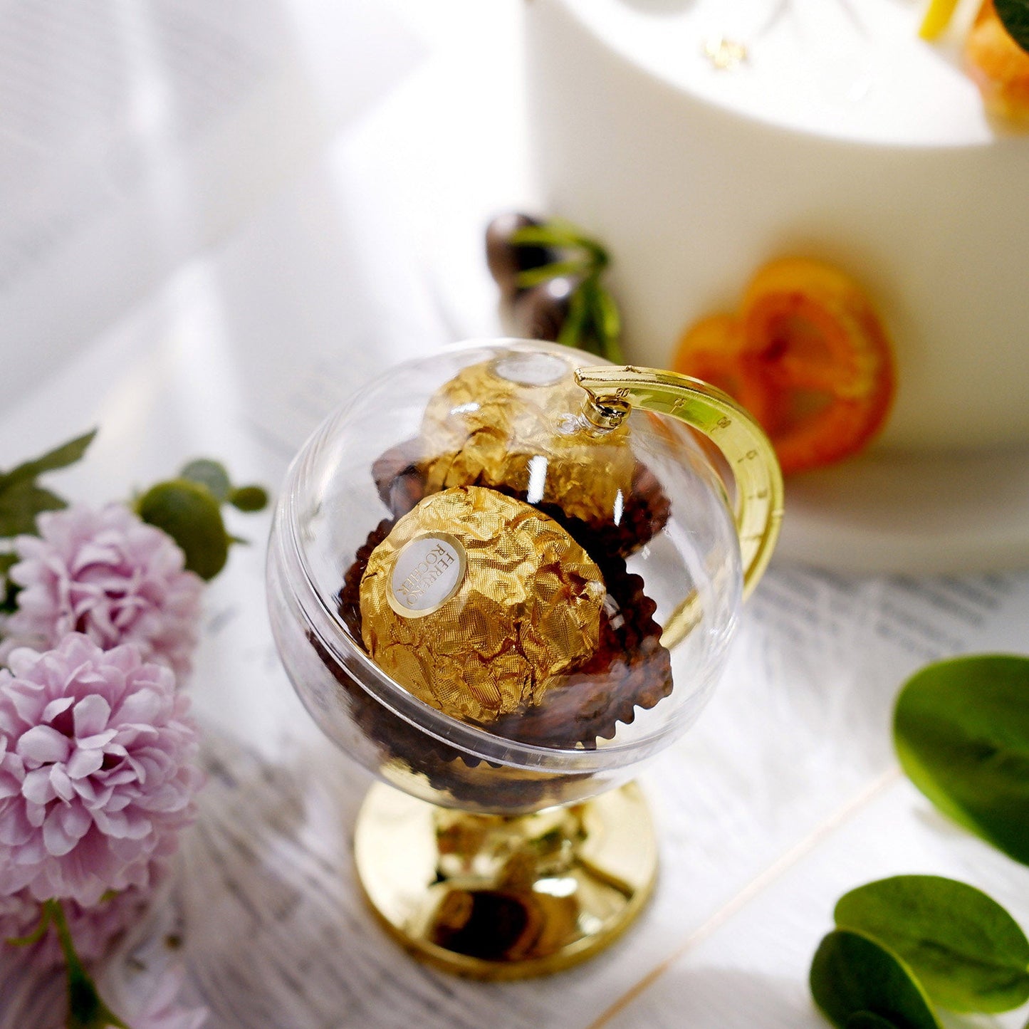 Gold Mini Globe 4.5 Inch Party Favor Candy Treat Favor Gift Container