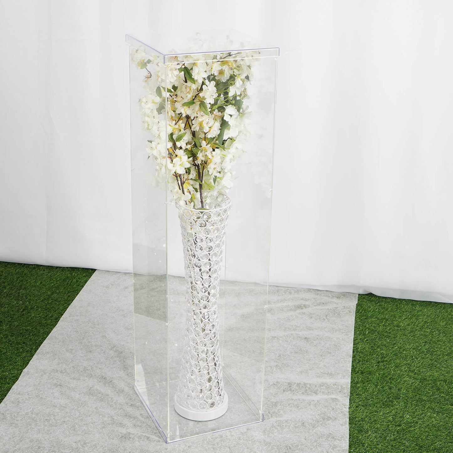 40 Inch Clear Floor Standing Acrylic Display Boxes with Interchangeable Lid and Base