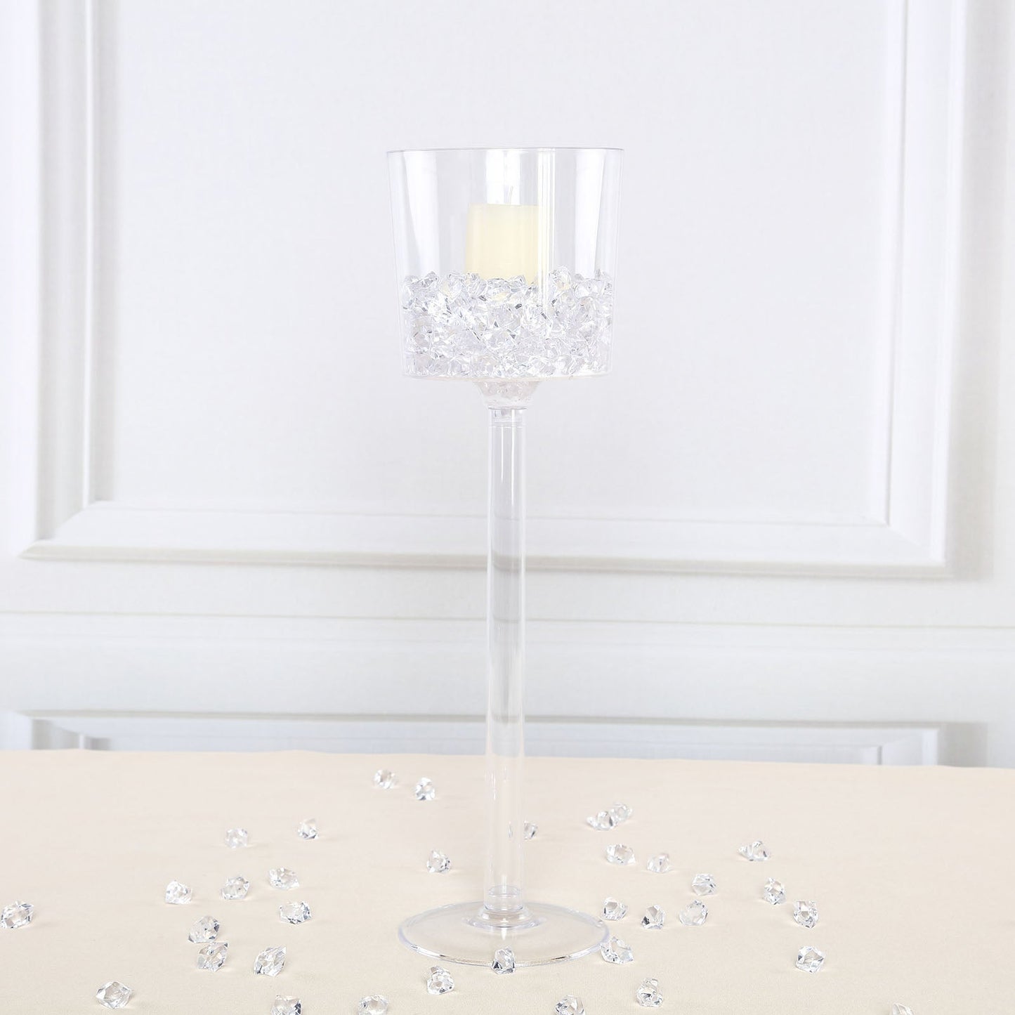 4 Pack | 18inch Long Stem Flower Vases, Clear Table Centerpiece | eFavorMart