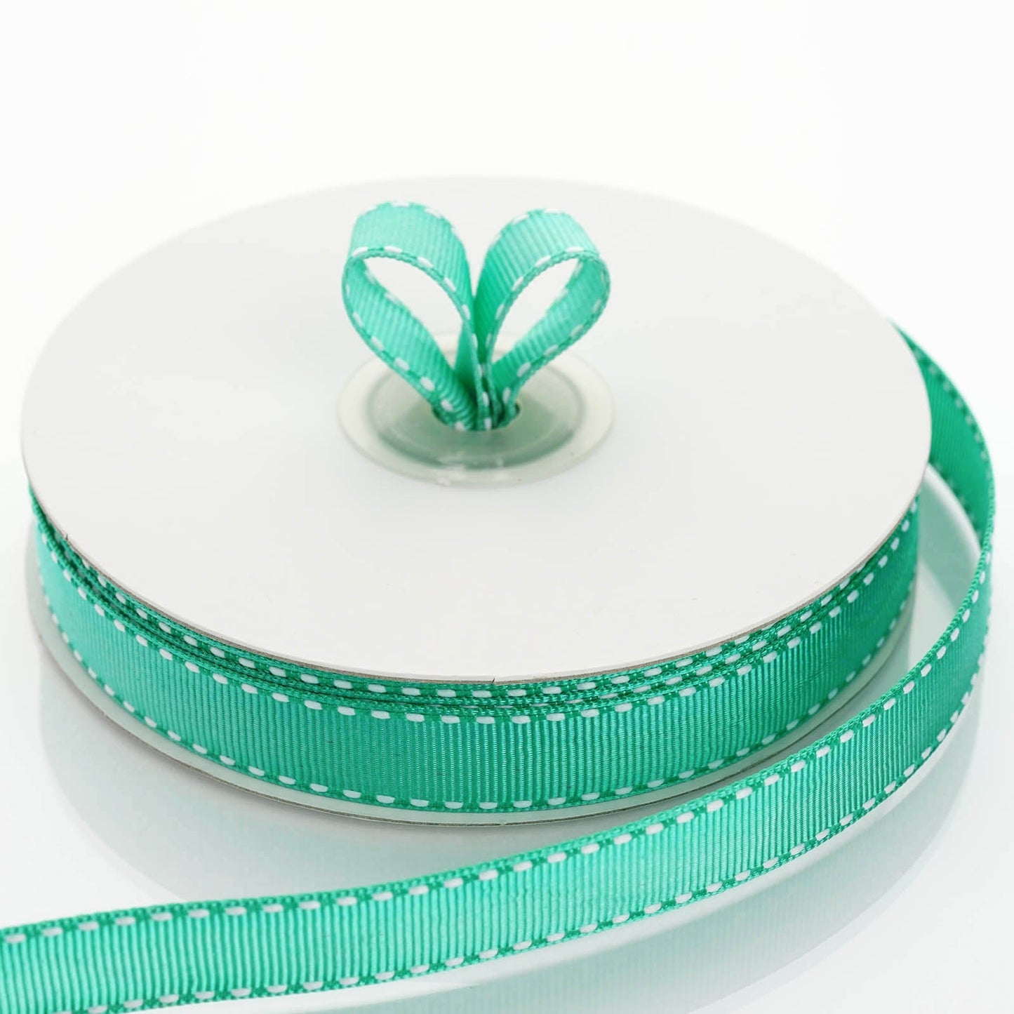 turquoise stitched grosgrain ribbon decoration