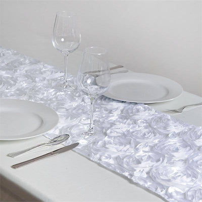 Luxurious Texture of the Rosette Satin Table Runner Luxurious Texture of the Rosette Satin Table Runner
