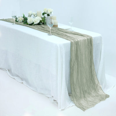 Transform Your Table with the Dusty Sage Green Gauze Cheesecloth Runner Transform Your Table with the Dusty Sage Green Gauze Cheesecloth Runner