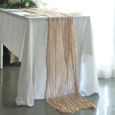 Rustic Elegance with the Gauze Cheesecloth Table Runner Rustic Elegance with the Gauze Cheesecloth Table Runner