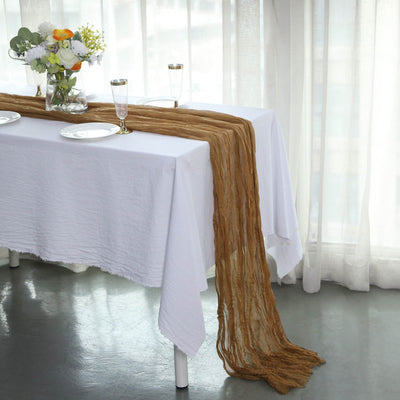 Elegant Texture of the Gauze Cheesecloth Runner Elegant Texture of the Gauze Cheesecloth Runner