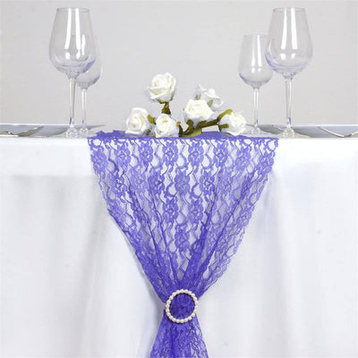 Elegant Design of the Royal Blue Floral Lace Table Runner Elegant Design of the Royal Blue Floral Lace Table Runner