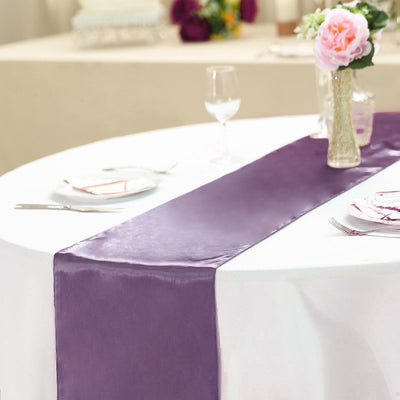 Versatile Design Options with the Violet Amethyst Satin Table Runner Versatile Design Options with the Violet Amethyst Satin Table Runner
