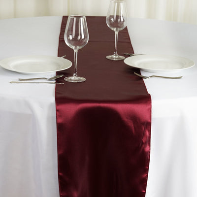 Durability Meets Elegance in Our Burgundy Satin Table Runner Durability Meets Elegance in Our Burgundy Satin Table Runner