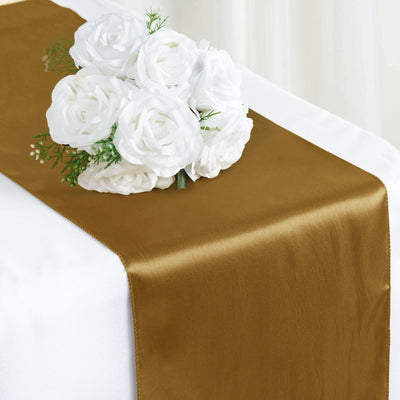 Elevate Your Event with Gold Satin Table Runner Elevate Your Event with Gold Satin Table Runner