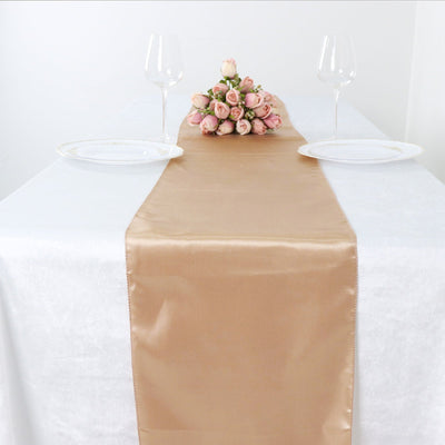 Luxurious Feel of Nude Satin Table Runner Luxurious Feel of Nude Satin Table Runner