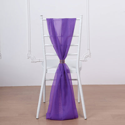 Unmatched Elegance with Purple Chiffon Sashes Unmatched Elegance with Purple Chiffon Sashes