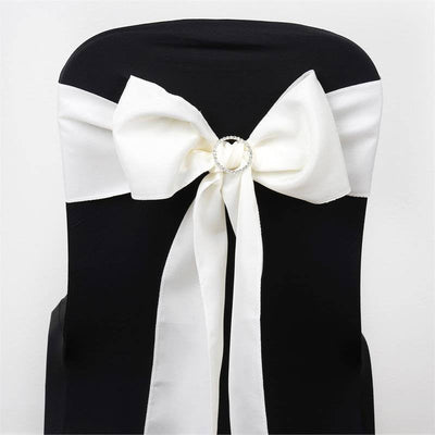 Luxurious Look with Ivory Polyester Chair Sashes Luxurious Look with Ivory Polyester Chair Sashes