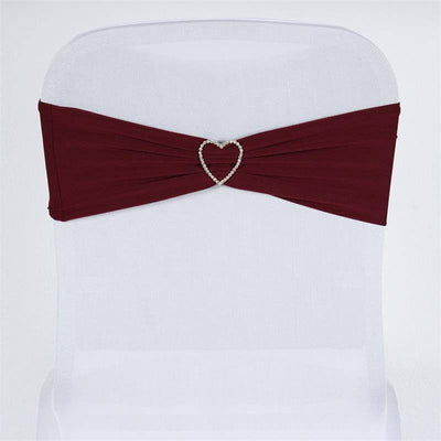 Elegant Burgundy Spandex Chair Sashes Elegant Burgundy Spandex Chair Sashes