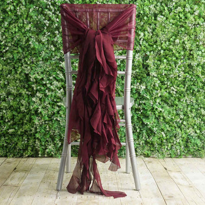 Luxurious Burgundy Chiffon Hoods Luxurious Burgundy Chiffon Hoods