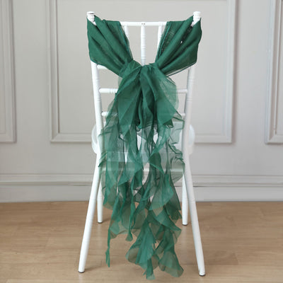 Dramatic Flair with Willow Chiffon Chair Sashes Dramatic Flair with Willow Chiffon Chair Sashes