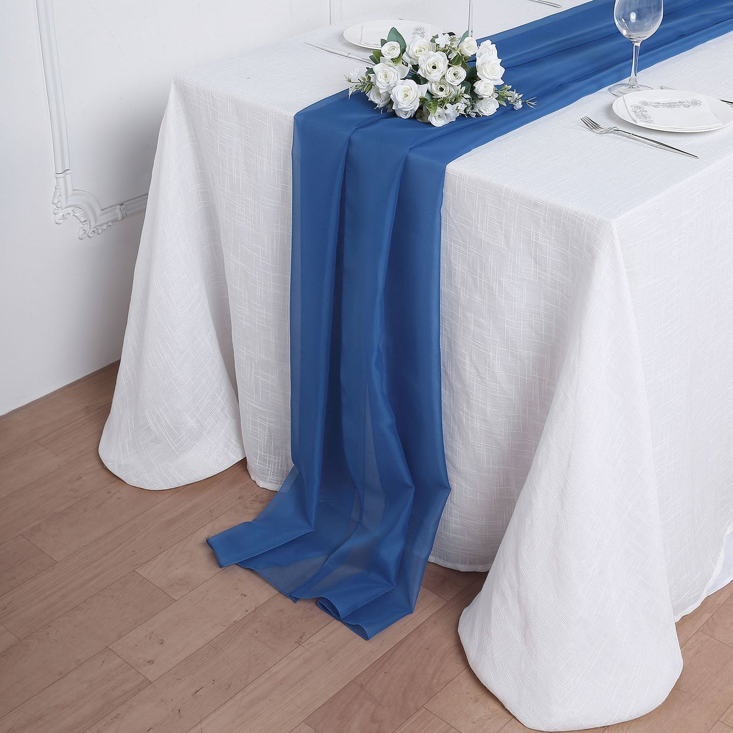 6 FT | Royal Blue Premium Chiffon Table Runner